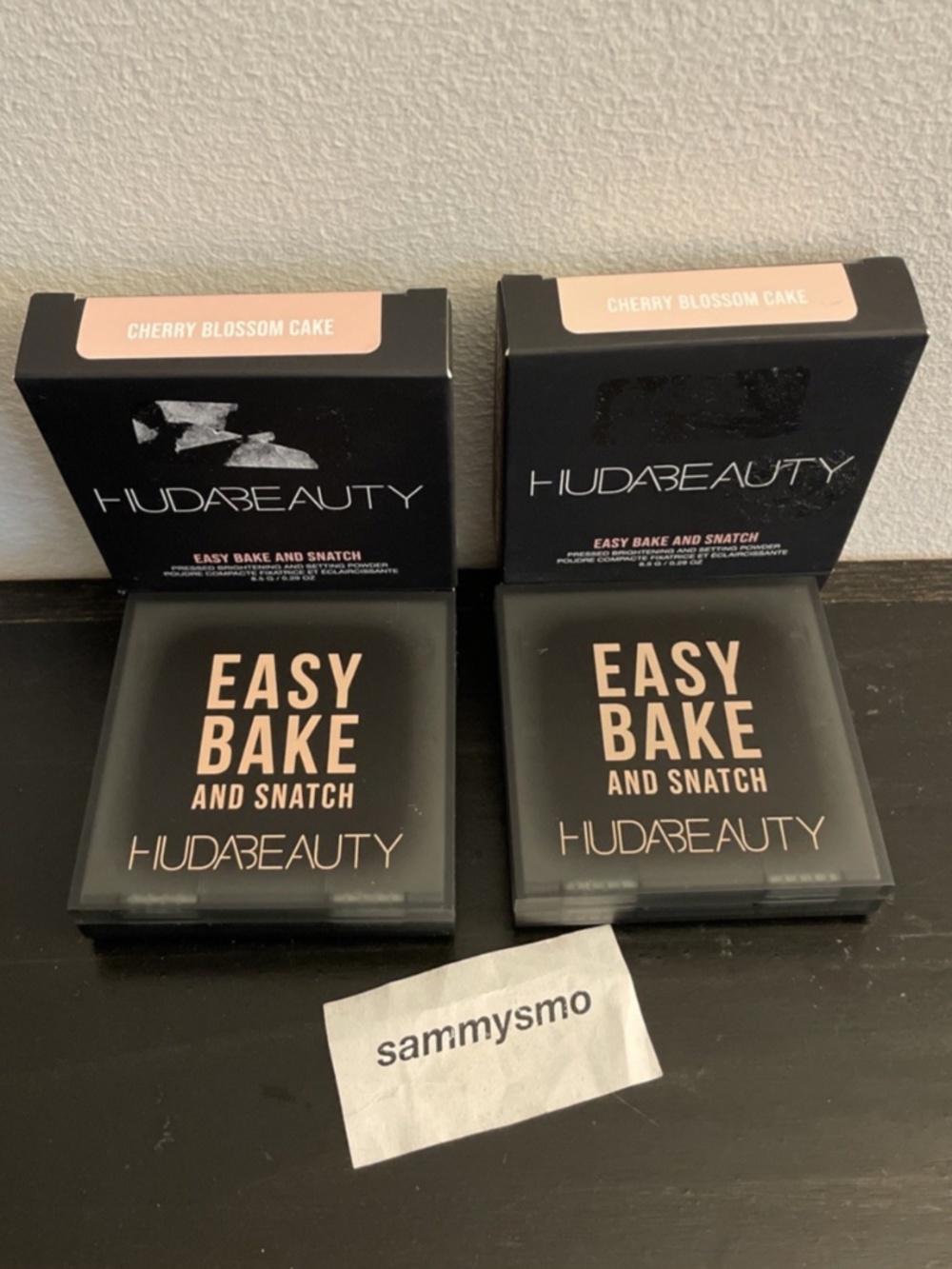 Huda Beauty easy bake and snatch Pressed Setting Powder Cherry Blossom Cake x2